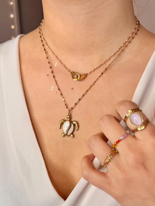 Colliers : Ambre & Jeanne